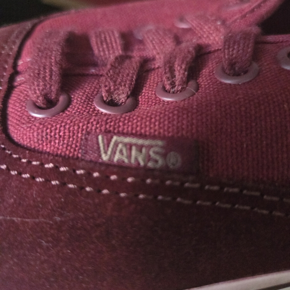 Vans Burgundy and White Sneakers - Picture 6 of 7